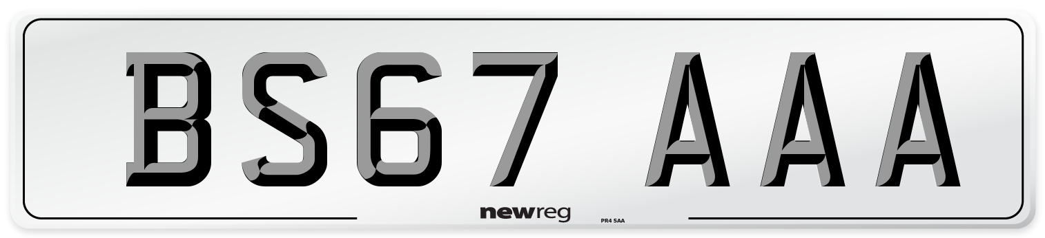 BS67 AAA Number Plate from New Reg